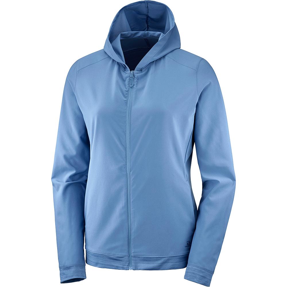 Salomon Singapore Womens Hoodie - COMET FZ W Blue | 01825-LKWB